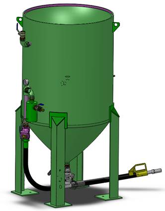 TS-800-1开放式喷砂机 （气动控制）