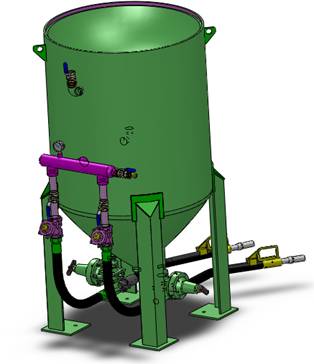 TS-800-2开放式喷砂机 （气动控制）